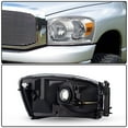 thumbnail image 4 of [Anti-fog] Pair For 2006-2008 Dodge Ram 1500 2500 3500 Chrome Housing Headlights, 4 of 5