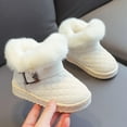 thumbnail image 7 of Children's Winter Boots Snow Waterproof Anti-slip Warm Fleece Lined Short Boots for Toddlers Kids Girls and Boys Solid Color Artificial Leather, 7 of 7