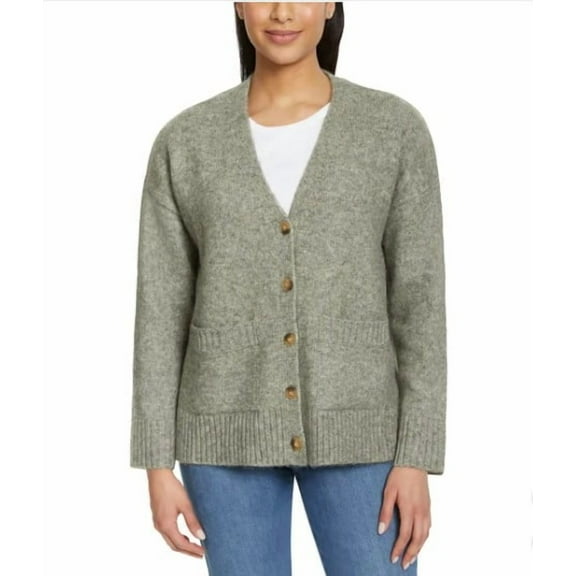 Ella Moss Ladies' Button Front Cardigan (Green, M)