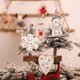 thumbnail image 4 of White Adorno navideño, colgantes de madera, estrella, campana para árbol de Navidad, adornos navideños para fiesta en casa, Navidad de Año Nuevo, 4 of 5