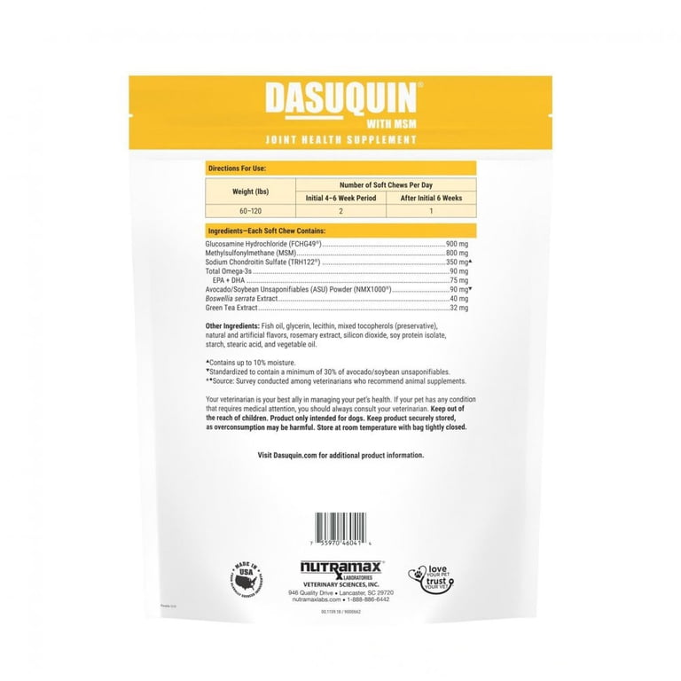 Nutramax Dasuquin for Large Dogs, Joint Support Soft Chews, 150ct