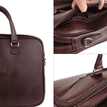 thumbnail image 4 of Lulumm Portafolio para Hombre en Piel Auténtica, Maletín Ejecutivo, Portafolio de Cuero con Llave, Hecho en México, Bolso de Hombro para Negocios, Oficina y Viajes, Tamaño Oficio 7449, 4 of 7
