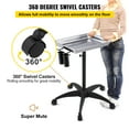 thumbnail image 5 of VEVOR Rolling Salon Tray, Height Adjustable, Stainless Steel Structure, Mobile Instrument Tray with 2 Cups & 1 Metal Ring, 360 Degree Swivel Casters, for Salon Lab Clinic, Silver, 5 of 9