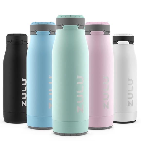 Zulu Ace Botella De Agua De Acero Inoxidable Con Aislamiento Al Vacío De 18 Oz Con Boquilla Para Chupete, Tapa Con Cierre A Prueba De Fugas Y Base Extraíble Para Mochila Escolar, Deportes, Gimnasio, V
