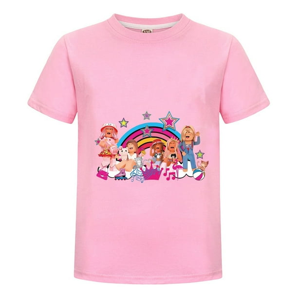 Camiseta de Niño con Estilo Roblox, Playera Gamer Infantil de Verano con Estampado de Personajes, Regalo Original