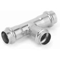 thumbnail image 1 of UrbanMingle T Connector, 304 Stainless Steel Pipe Straight Tee Connector Adapter, 1 of 5