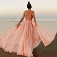 thumbnail image 4 of Women Dresses Dresses Sleeveless Sexy Solid Sling Fashion Dresses Beige Trendy Skirt Size L, 4 of 9