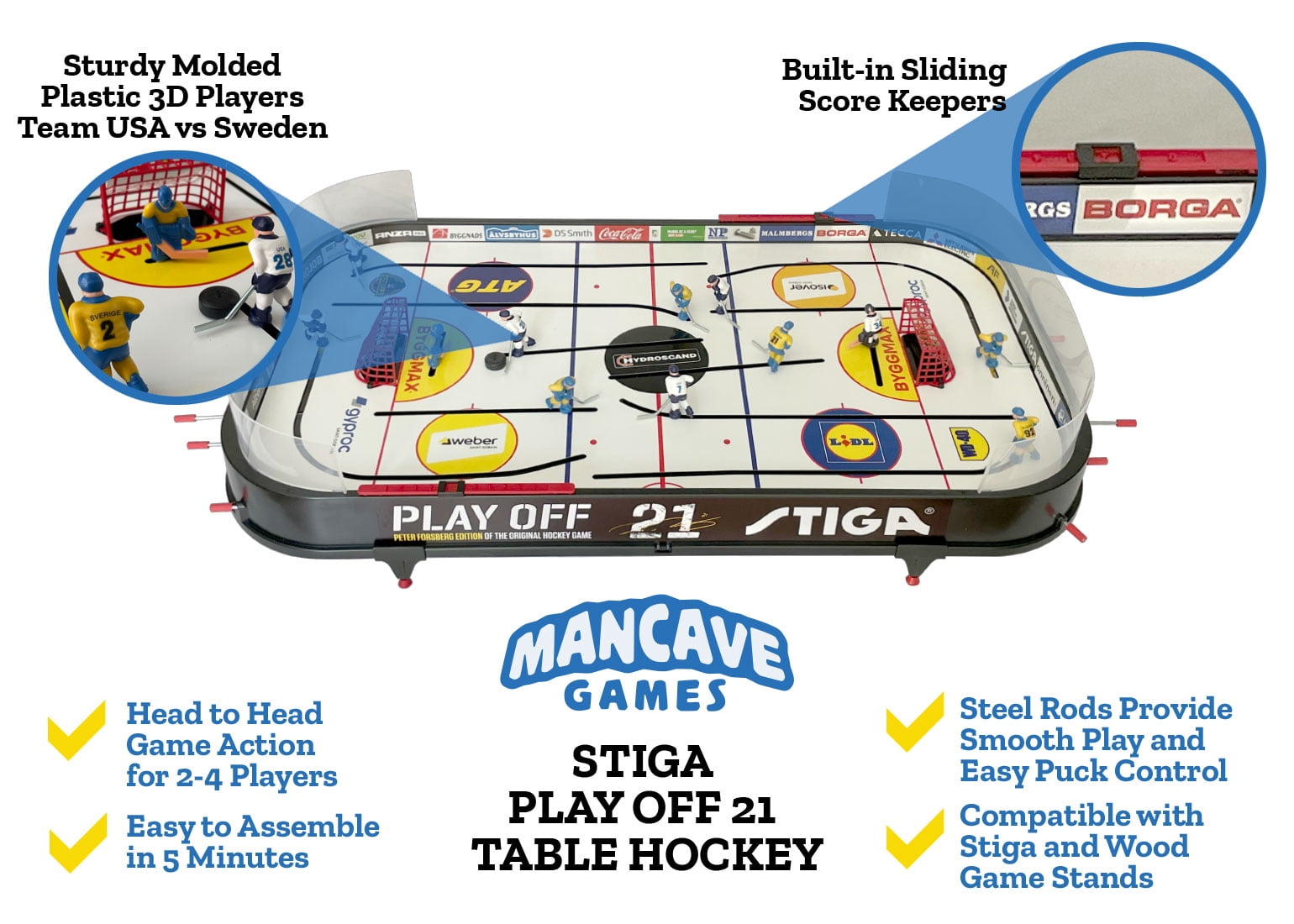 STIGA PlayOff 21 Table Hockey Forsberg Edition