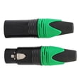 thumbnail image 3 of 2x Conector XLR De Y Anti-Interferencia Resistencia A Temperatura Repuestos Para Instrumento Musical Verde Hugo Conectores XLR Macho y Hembra, 3 of 8