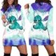 thumbnail image 3 of Nuevo vestido con capucha de Disney Stitch, vestido de moda de Disney, sudadera, vestido con capucha con estampado 3D por todas partes para mujer, 3 of 5