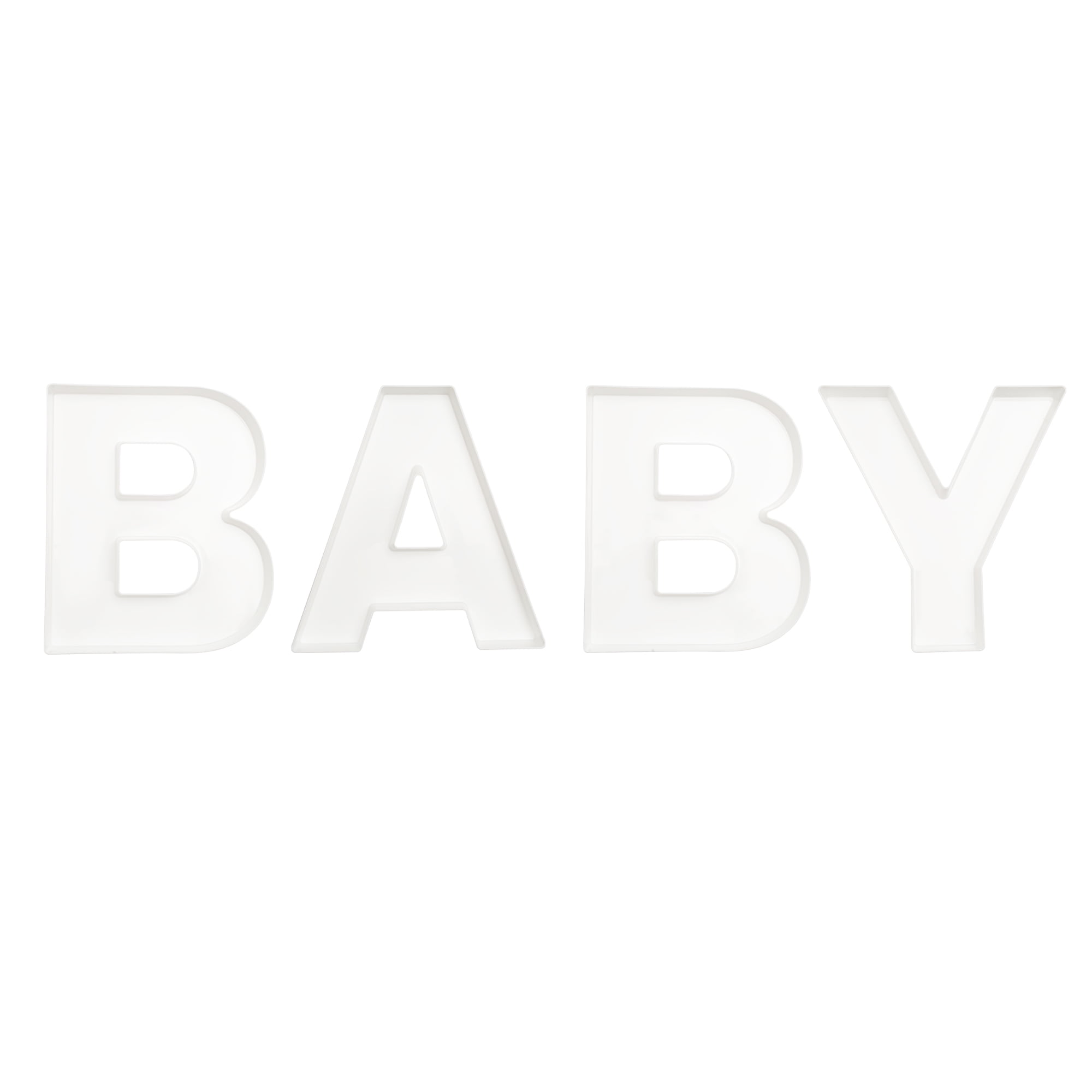 4 Count, 10 IN White Plastic Baby Serving Trays, by Way To Celebrate