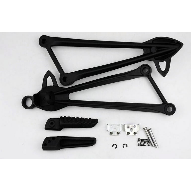 HTT-MOTOR Black Rear Passenger Foot Pegs Bracket For Kawasaki