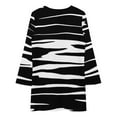 thumbnail image 3 of Animal Print Zebra Loose Dress Evening Dress Summer Dresses for Women Luxury Dress Long Sleeved Dress, 3 of 4