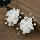 thumbnail image 4 of 2 piezas de broches de zapatos de flores de perlas Hugo pinzas para zapatos, 4 of 6