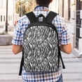 thumbnail image 5 of Disketp Zebra School Backpack, Lightweight Basic Middle School Bookbags 17 Inch Casual Daypack for Student College, Travel or Outdoor, 5 of 6