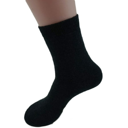 

Lovely Annie Women s 2 Pairs Thick Socks Solid Color Size 7-9(Dark Gray)