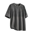 thumbnail image 5 of PNTUTB Oversized Shirts for Men Casual Short Sleeve Crewneck Color-blocking Washed Basic Loose Tees, 5 of 6
