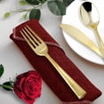 thumbnail image 6 of Smarty Shiny Metallic Gold Disposable Plastic Dinner Forks 600ct, 6 of 6