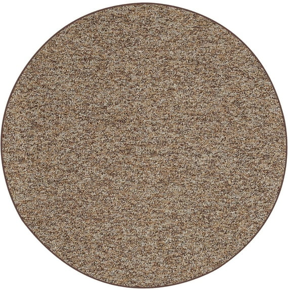 Furnish My Place Loop Floor Rug - 5 ft., Round, Ivory Tan, Customized Area Rug for Patio, Garden, Hallway, Living Room