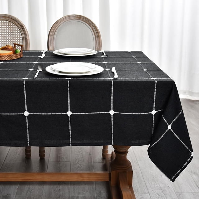 Linen Table Cloth Cotton Wheat Coffee Linen Tablecloth for Square Tables Heavy Weight Washable Farmhouse Soft Boho Tablecloth for Kitchen ; Table Linens (Wheat Coffee x )