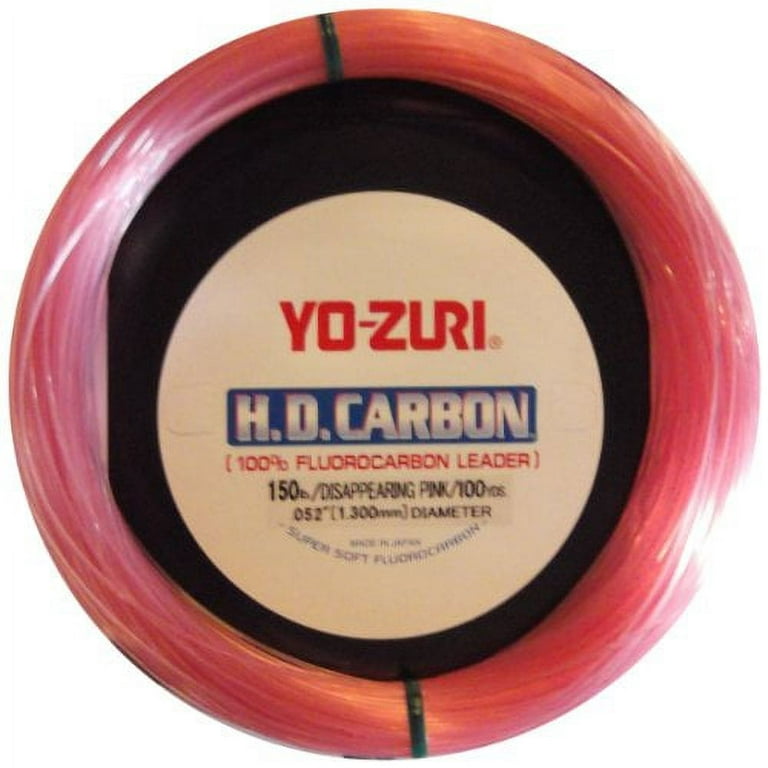 Yo-Zuri H.D. Carbon 15 lb. Fluorocarbon Leader, Disappearing Pink