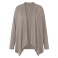 thumbnail image 6 of Fnooota Women's Plus Size Open Front Cardians, Casual Lightweight Long Sleeve Soft Comfy Cardigans for Women Khaki Size XL, 6 of 8