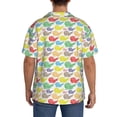 thumbnail image 3 of Pofeuu Colorful Snails Print Mens Casual Short Sleeve Shirts Beach Summer Spread Collar Pocket Tops Men's Casual Short-sleeved Shirt-Large, 3 of 5