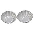 thumbnail image 3 of Phenofice 2Pcs Silver Baking Mold for Egg Tarts Non Stick Aluminium Alloy Kitchen Bakeware, 3 of 5
