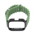 thumbnail image 2 of Funda protectora de correa de reloj 2 en 1, funda con correa de repuesto ajustable de silicona para Redmi Watch 3, color verde claro, 2 of 10