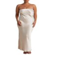 thumbnail image 1 of Robe Longue Moulante Sans Bretelles et Dos Nu pour Femmes, Coupe Ajustée, Robe de Boîte de Nuit pour Soirée, Robe de Bal, Cocktail, Kaki, m, 1 of 5