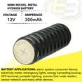 thumbnail image 5 of 3x 10/CP300H 12V 300mAh NiMH Battery for MBU, GPS-Tracker, Meter, Server Battery, 5 of 6