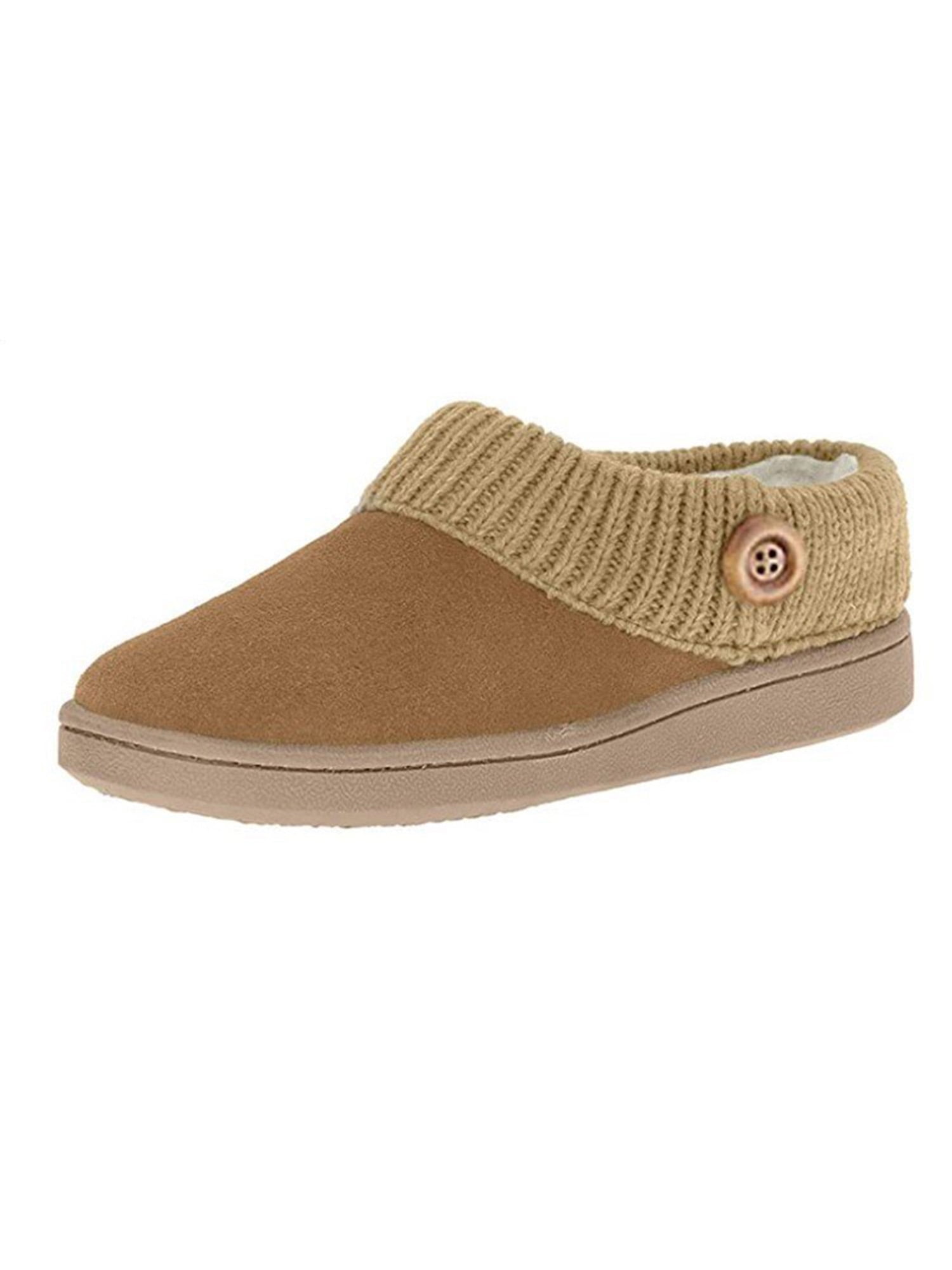 Woobling Ladies Plush Lined Slippers Womens Clog Warm Winter Mules House Shoes