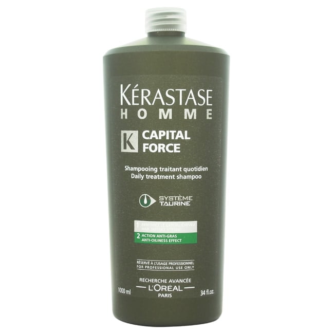 Lækker kvalitet straf Kerastase Homme Capital Force Daily Treatment Shampoo - Anti-Oiliness  Effect (Size : 34 oz / liter) - Walmart.com