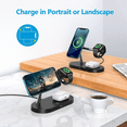 thumbnail image 6 of UUTO 5 in 1 Magnetic Wireless Charger Compatible for iPhone 13/12 Series, iWatch 7/SE/6/5/4/3/2, Airpods 3/2/Pro, 15W Fast Wireless Charging Station with QC 3.0 Adapter, 6 of 8