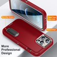 thumbnail image 4 of for iPhone 12 Pro Max Case with Kickstand,Heavy Duty Protection Shockproof Anti-Scratch Slim Fit Lightweight Protective Sturdy Case Hard Cover for iPhone 12 Pro Max 6.7 Inch,Red, 4 of 18