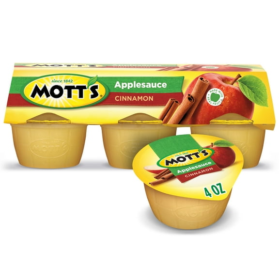 Mott's Cinnamon Applesauce, 4 Ounce Cup, 6 Count