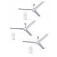 thumbnail image 1 of Ventilador de Techo ARTLITE Industrial Aluminio Blanco 3 Aspas 56" Control de Pared AVE-101 Paquete 3 Unidades 65W 110-127V 50/60 Hz, 1 of 6