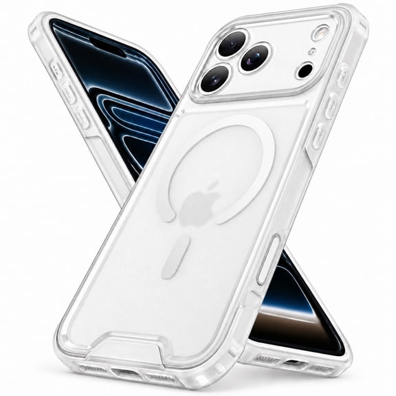 Favorn for iPhone 18 Pro Max Case, Support Wireless Charging Anti-Scratch PC TPU Design Anti-Fingerprint Shockproof Magnetic Back Cover, Clear