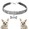 thumbnail image 2 of Collier pour Animaux de Compagnie Strass Réglable: Os Collier de Chat Sangle de Cou de Chiot avec Pendentif, 2 of 4