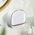 thumbnail image 4 of Jabonera de baño de pared oso de fresa blanca con tapa con bisagras diseño escandinavo impermeable, 4 of 5