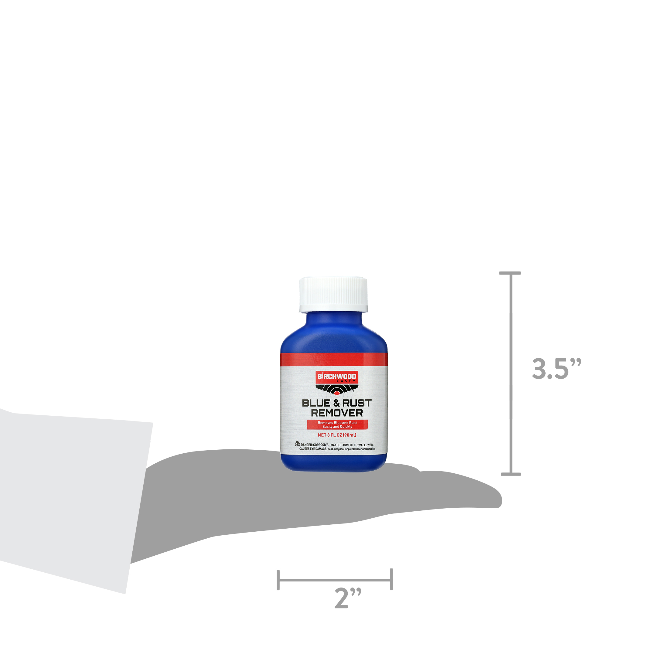 Birchwood Casey Fast-Acting Easy-to-Use Blue & Rust Remover for Gun Cleaning, Maintenance and Preservation, 3 Ounce (90ml)