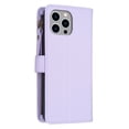 thumbnail image 3 of Zipper Wallet Case for iPhone 11 Pro Max, for Women & Men Flip Purse Cover with Credit Card Slots Wrist Hand Strap Kickstand, PU Leather Magnetic Clasp TPU Shockproof Phone Case, Purple, 3 of 9
