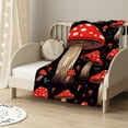 thumbnail image 2 of ARISTURING  Red Mushrooms Blanket Lightweight Warm Sofa Bed Outdoor Flannel Throw Blankets  in in All Seasons, 2 of 6