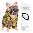 thumbnail image 3 of Fotbe Tulips Flowers Print Small Dog Sweater Hoodies Pet Grey Hooded Soft Fleece Sweatshirts with Pocket Fall Winter Puppy Cat Sweaters Warm Clothes-XX-Large, 3 of 7