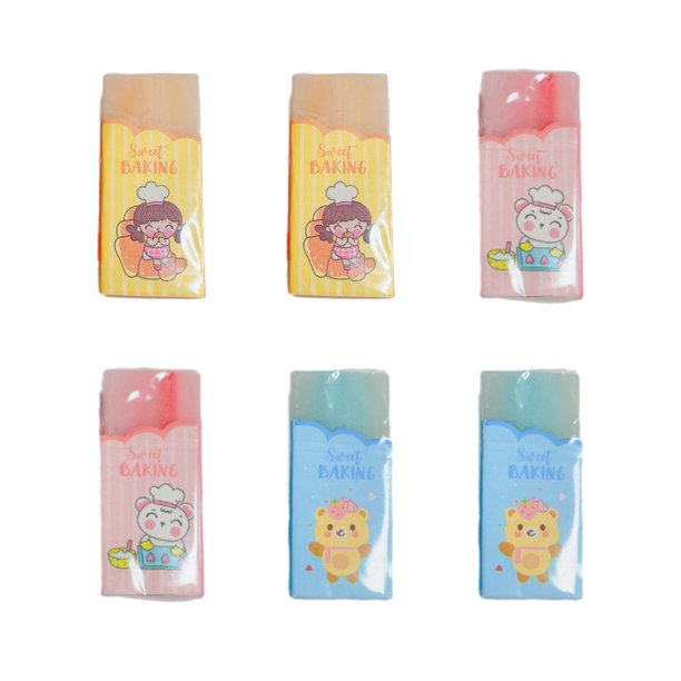 Borrador de lápiz de frutas, lindo borrador rectangular Borrador kawaii para niños y estudiantes
