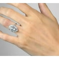thumbnail image 4 of Vintage Art Deco Diamond Ring, Toi Et Moi Diamond Engagement Ring, Antique Milgrain Ring, Navette Shape Diamond Ring, 925 Sterling Silver, 2.5 Ct Simulated Diamond, Grandmother's Gift, 4 of 4