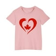 thumbnail image 2 of MKOSPLRT Kids Canadian Boys Girls T Shirts Canada Day Cute Maple Leaf Print Short Sleeve Crewneck Tee Tops Loose Comfy Shirts Clothes, 2 of 5