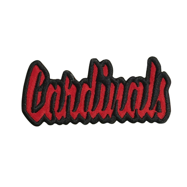 Cardinals - Red/Black - Team Mascot - Words/Names - Iron on  Applique/Embroidered Patch