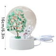 thumbnail image 2 of Natural Gemstone Tree Rabbit Night Light Handmade Home LED Table Lamp Strength Ornament Special Christmas Ornament Sparkly Ornament Sparkly Christmas Ornament Son Christmas Ornament Snowflake Ornament, 2 of 3