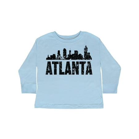 

Inktastic Atlanta Skyline Grunge Gift Toddler Boy or Toddler Girl Long Sleeve T-Shirt